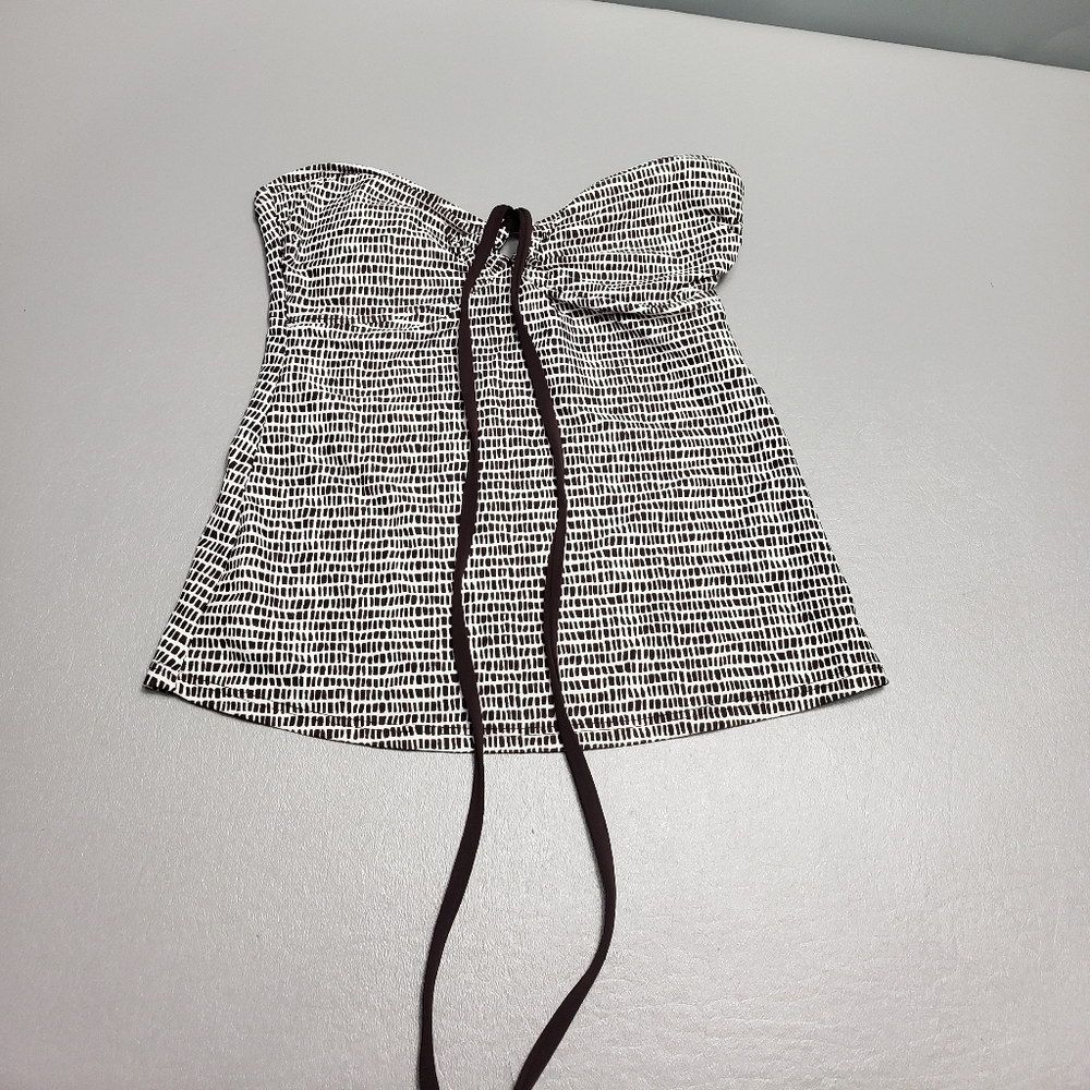 2bamboo strapless tankini bathing suit top XS